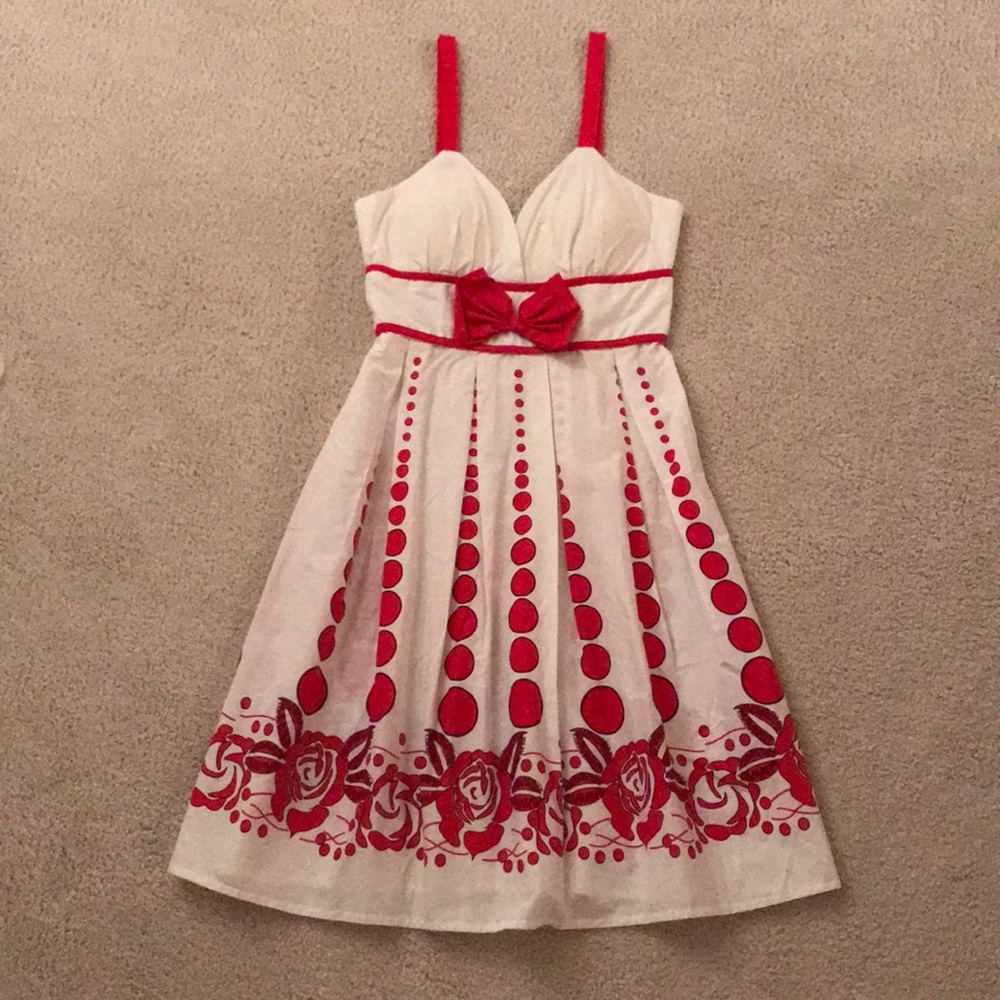 🆕NWT Red and White Summer Dress